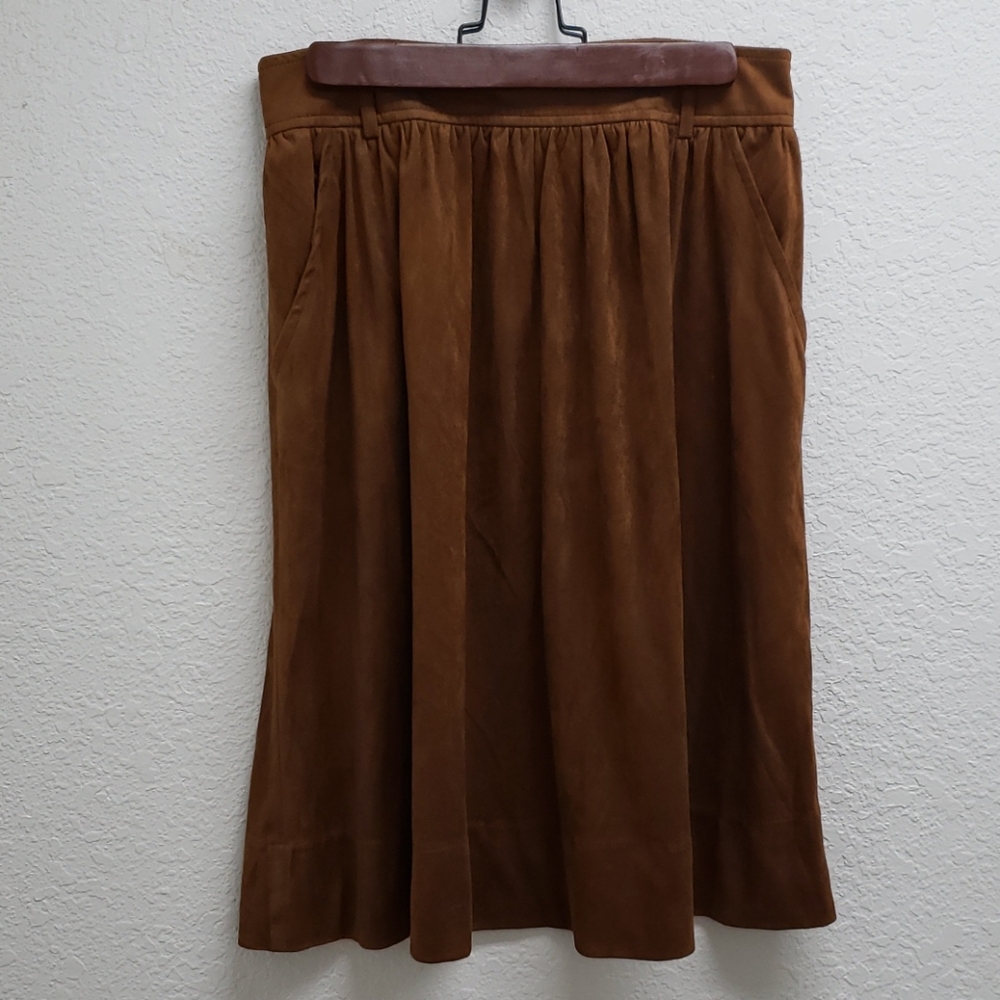Forever 21 Faux Suede Midi Skirt